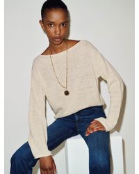 Reformation - Marine Linen Cotton Sweater - Lyst