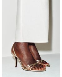 Reformation - Nash Heeled Sandal Leather 5 - Lyst