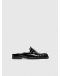 Reformation - Francine Loafer Mule Crinkle Patent - Lyst