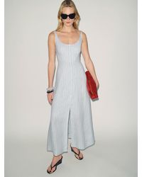 Reformation Rowen Linen Dress in White | Lyst