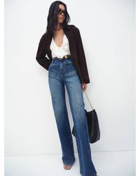 Reformation - Alyssa Stretch High Rise Wide Leg Long Jeans Denim - Lyst