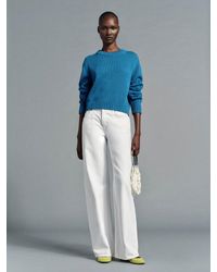 Reformation - Eleni Cotton Crew Sweater - Lyst