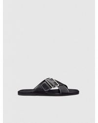 Reformation - Etta Flat Sandal Leather - Lyst
