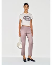 Reformation - Hadley Mid Rise Satin Pant - Lyst