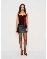 Reformation - Lola Velvet Top 0 - Lyst