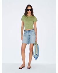 Reformation - Raye Mid Rise 6" Jean Shorts Denim - Lyst