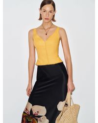 Reformation - Flicka Linen Top - Lyst