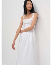 Reformation Kaya Linen Dress 10 in White | Lyst