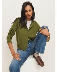 Reformation - Clara Cashmere Crew Cardigan - Lyst