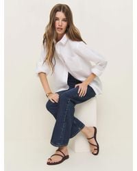 Reformation - Ludo Toe Ring Strappy Flat Sandal - Lyst