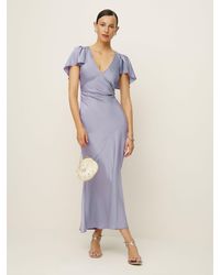 Reformation - Vida Satin Dress - Lyst