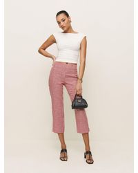Reformation - Petra Linen Low Rise Pedal Pusher Pant - Lyst