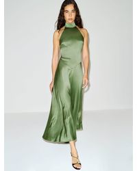 Reformation - Katelyn Silk Dress Jade - Lyst