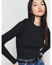 Reformation - Davy Long Sleeve Crewneck T-Shirt - Lyst