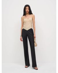Reformation - Gale Satin Mid Rise Bias Pant - Lyst