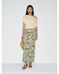 Reformation - Petites Layla Skirt Greenery 0P - Lyst