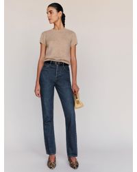 Reformation - Cynthia High Rise Straight Jeans Denim - Lyst