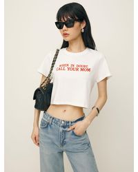 Reformation - Cropped Classic Crew Tee - Lyst