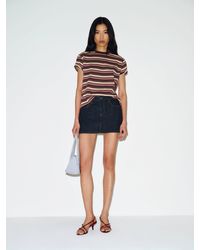 Reformation - Hazel Low Rise Denim Mini Skirt - Lyst