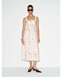 Reformation Soraya Linen Dress in Blue | Lyst