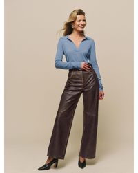 Reformation - Petites Veda Kennedy Wide Leg Leather Pant - Lyst