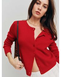 Reformation - Clara Cashmere Crew Cardigan - Lyst