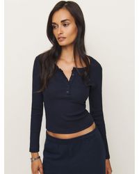 Reformation - Jayden Long Sleeve Henley Tee - Lyst