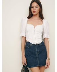 Reformation - Simmie Linen Top - Lyst