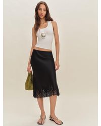Reformation - Carolina Silk Skirt - Lyst