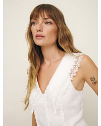 Reformation - Melodie Linen Top - Lyst