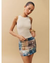 Reformation - Carla Low Waist Silk Skirt - Lyst