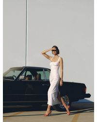 Reformation Davila Linen Dress in White | Lyst UK