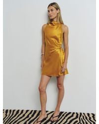 Reformation - Stelliana Silk Dress - Lyst