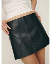 Reformation - Veda Nolita Low Waist Leather Skirt - Lyst