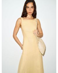 Reformation Percy Linen Dress in Brown | Lyst Reformation Percy Linen Dress in Brown | Lyst