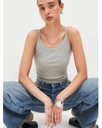 Reformation - Calie Tank Top Heather - Lyst