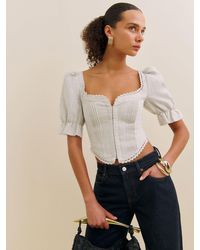 Reformation - Simmie Linen Top 6 - Lyst