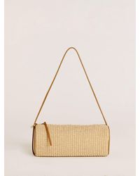 Reformation - Simona Cylinder Bag Raffia - Lyst
