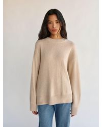 Reformation - Cove Cashmere Oversized Crew Sweater - Lyst