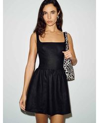 chinese dress ladies Rent The Selia Green Linen Dress By Reformation