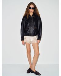 Reformation - Veda Taelor Bomber Jacket Distressed Leather - Lyst
