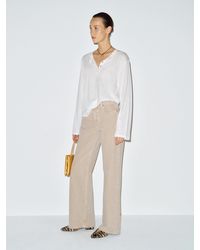 Reformation - Marcus Oversized Henley T-Shirt - Lyst