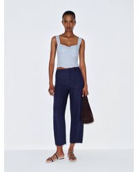 Reformation - Zanna Linen Top Cloud 2 - Lyst