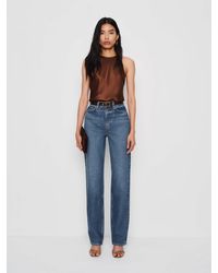 Reformation - Harriet High Rise Relaxed Straight Jeans Denim - Lyst