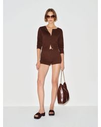 Reformation - Clara Cotton Crew Cardigan - Lyst