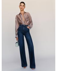 Reformation - Bex Super Stretch High Rise Wide Leg Jeans Cotton - Lyst