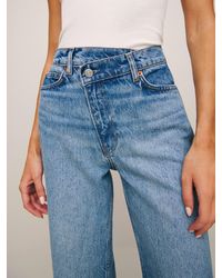 Reformation - Gemma High Rise Crossover Wide Leg Jeans - Lyst