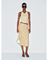 Reformation - Helen Low Waist Midi Skirt Embellished - Lyst