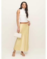 Reformation - Layla Satin Skirt - Lyst
