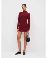 Reformation - Elani Knit Dress Deep - Lyst